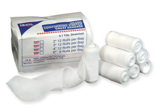 Conforming Non-Sterile Stretch Gauze Bandages, 3in X 4.1yd