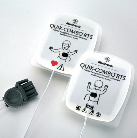 Edge System™ Quik Combo® RTS Electrodes, Pediatric, 10.2cm X 8.9cm